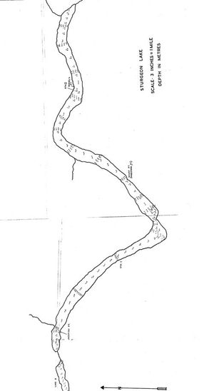 Contour map for Sturgeon Lake, Saskatchewan