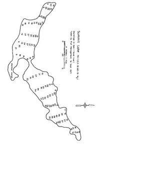 Contour map for Summit Lake, Saskatchewan