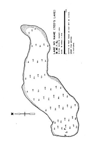 Contour map for Teds Lake, Saskatchewan