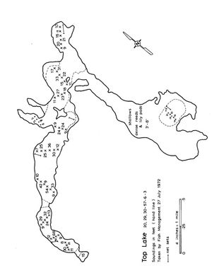 Contour map for Top Lake, Saskatchewan