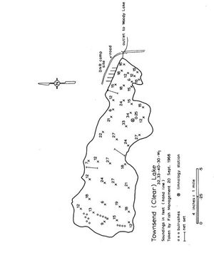 Contour map for Townsend Lake, Saskatchewan