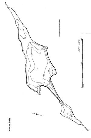 Contour map for Vulture Lake, Saskatchewan