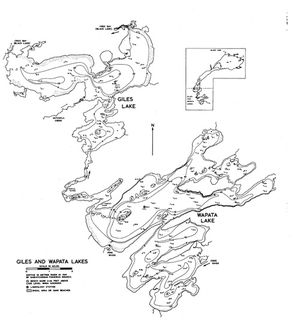 Contour map for Wapata Lake, Saskatchewan