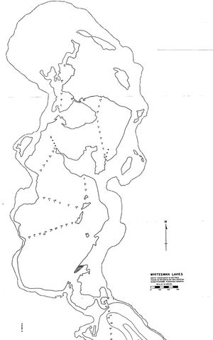 Contour map for Whiteswan Lakes, Saskatchewan