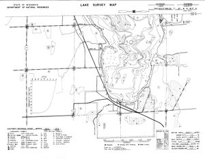 Contour map for Shawano Lake, Wisconsin