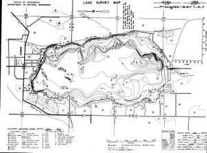 Contour map for Metonga Lake, Wisconsin
