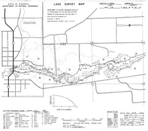 Contour map for Peshtigo Flowage 1086, Wisconsin
