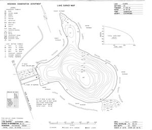 Contour map for Dark Lake, Wisconsin