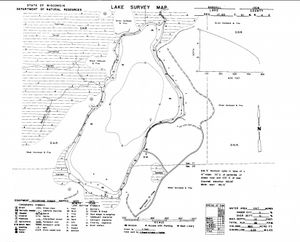 Contour map for Randall Lake, Wisconsin