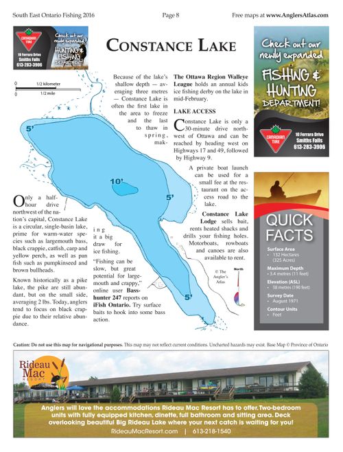 Constance Lake, Ontario Angler's Atlas