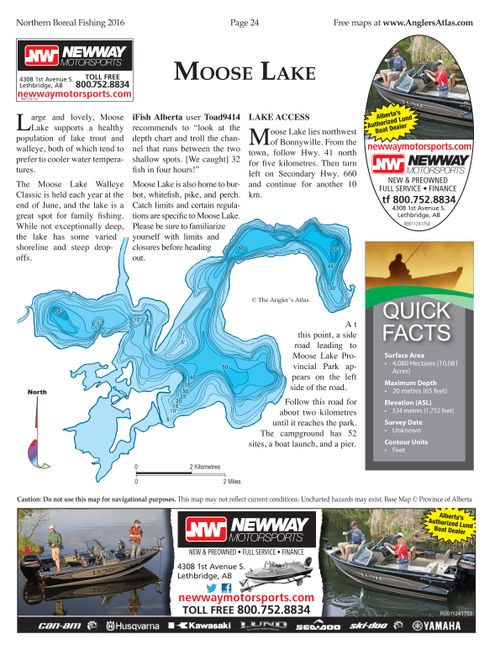 MOOSE LAKE, Alberta Angler's Atlas
