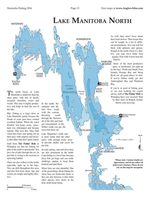 Lake Manitoba Manitoba Angler S Atlas 500