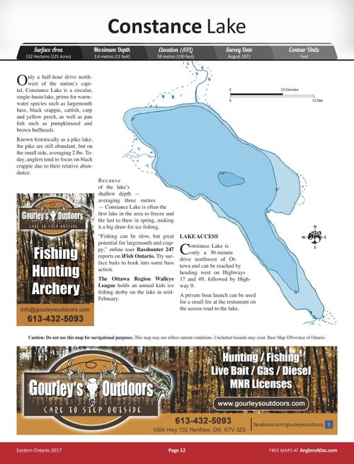 Constance Lake, Ontario Angler's Atlas