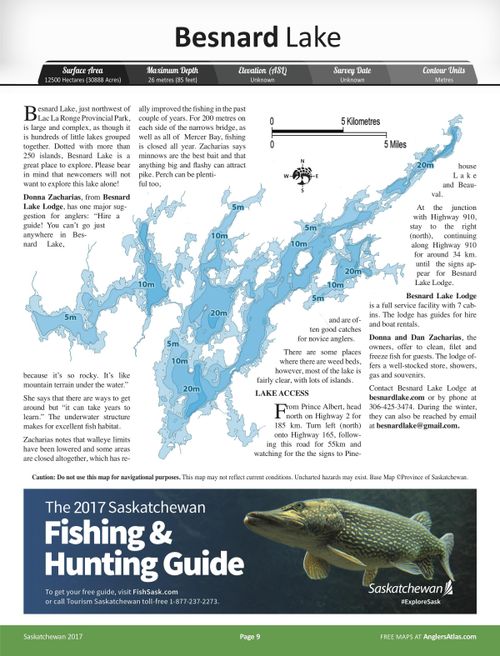 Besnard Lake, Saskatchewan Angler's Atlas