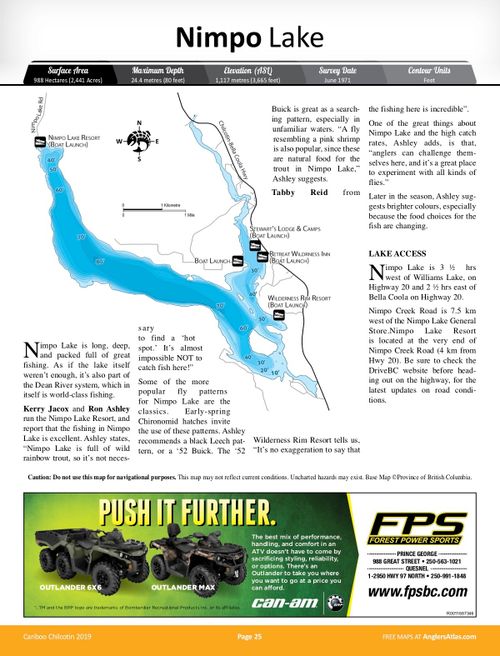 NIMPO LAKE, British Columbia Angler's Atlas
