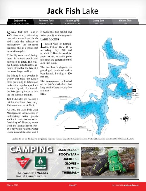 Jack Fish Lake Alberta Angler s Atlas