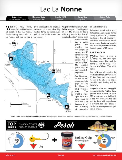 LAC LA NONNE, Alberta Angler's Atlas