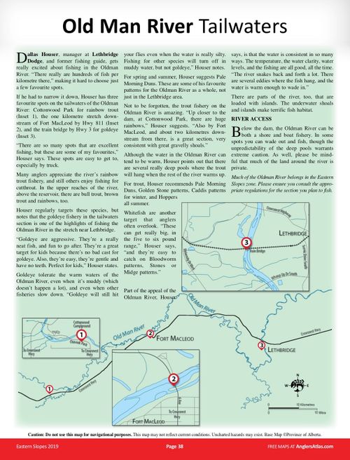 Oldman River, Alberta Angler's Atlas