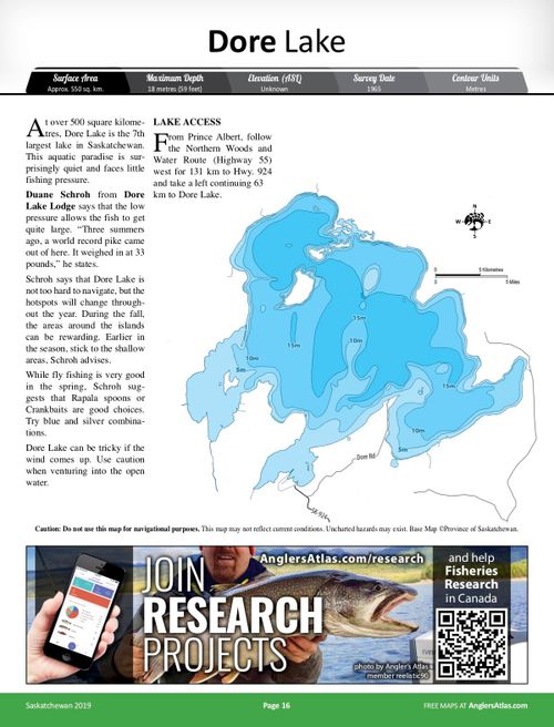 Doré Lake, Saskatchewan Angler's Atlas