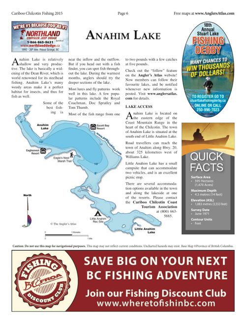 ANAHIM LAKE, British Columbia Angler's Atlas